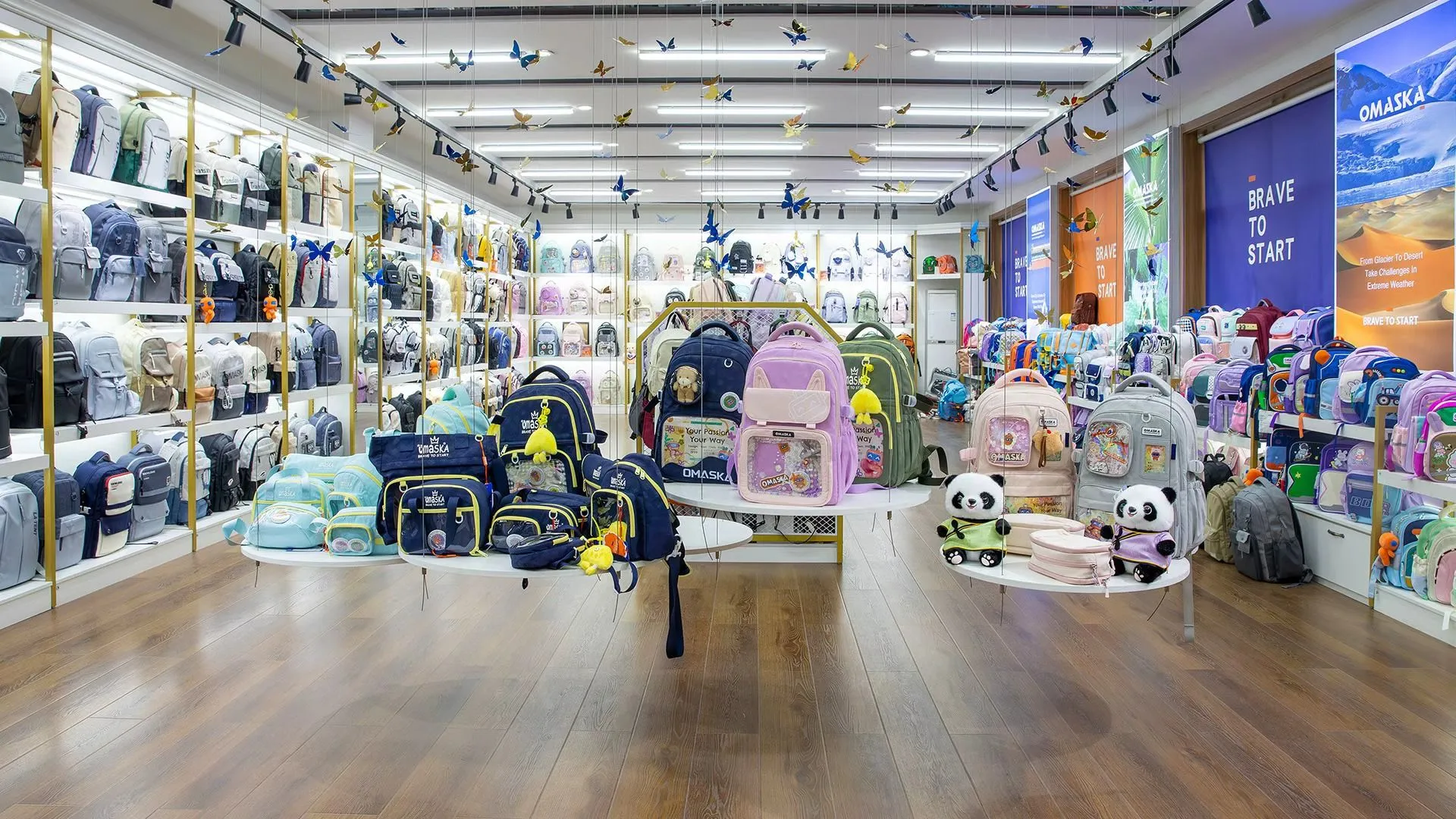 Backpack showroom
